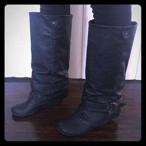 Women's Blowfish knee boots motorcycle wide calf